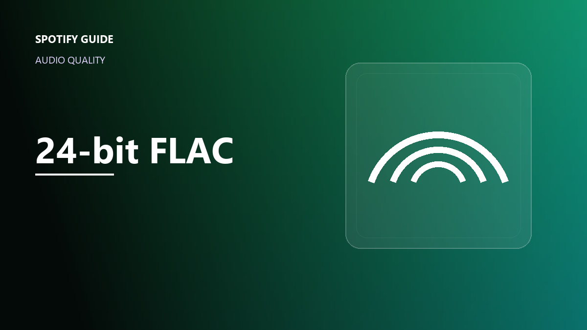 Spotify lossless audio settings showing 24-bit 44.1 kHz FLAC quality